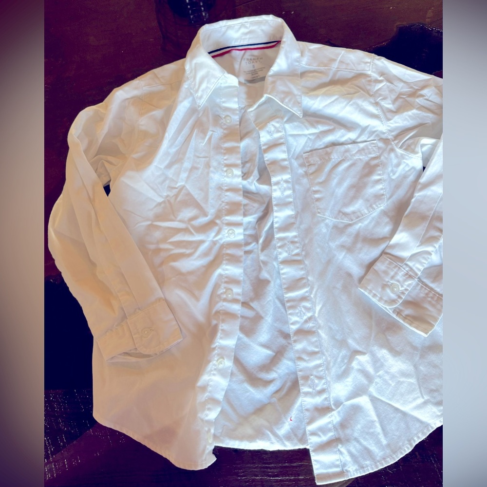 Boys white button down shirt size 8